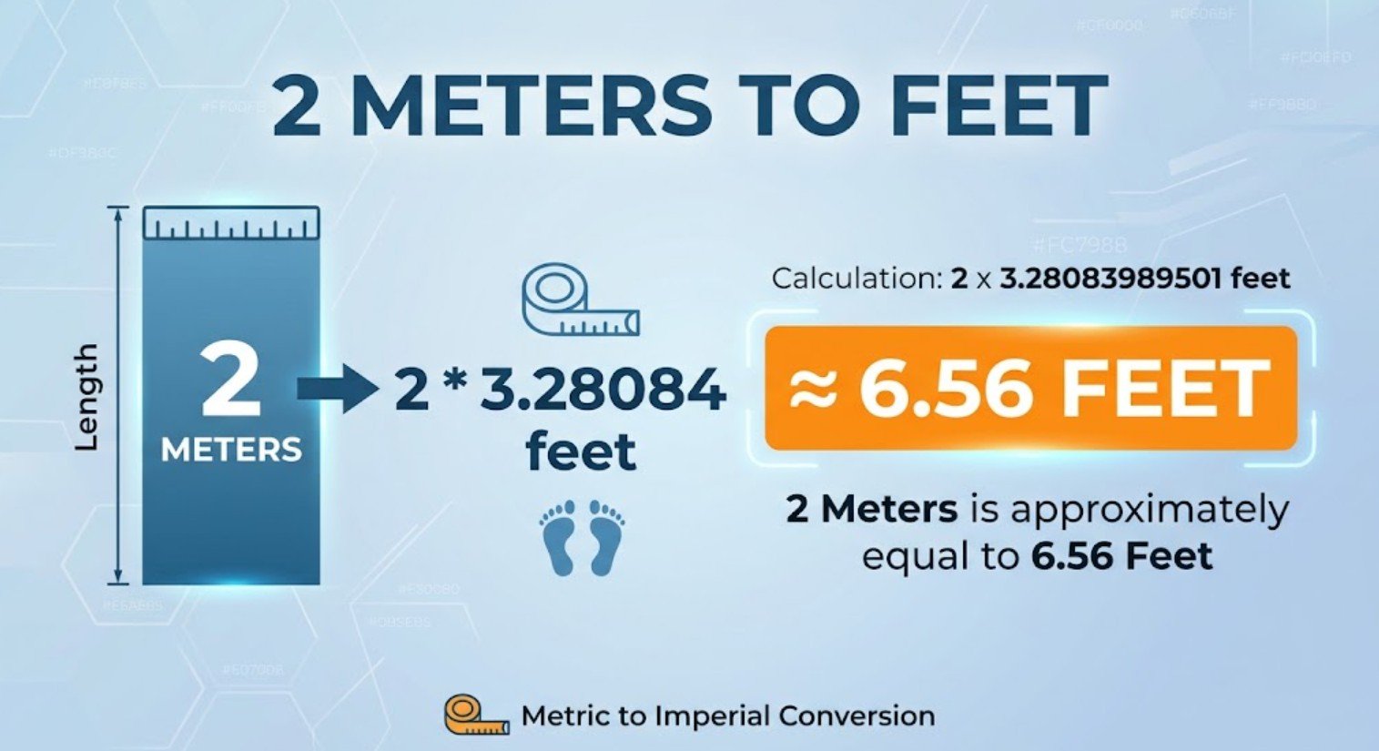 2 Meters to Feet