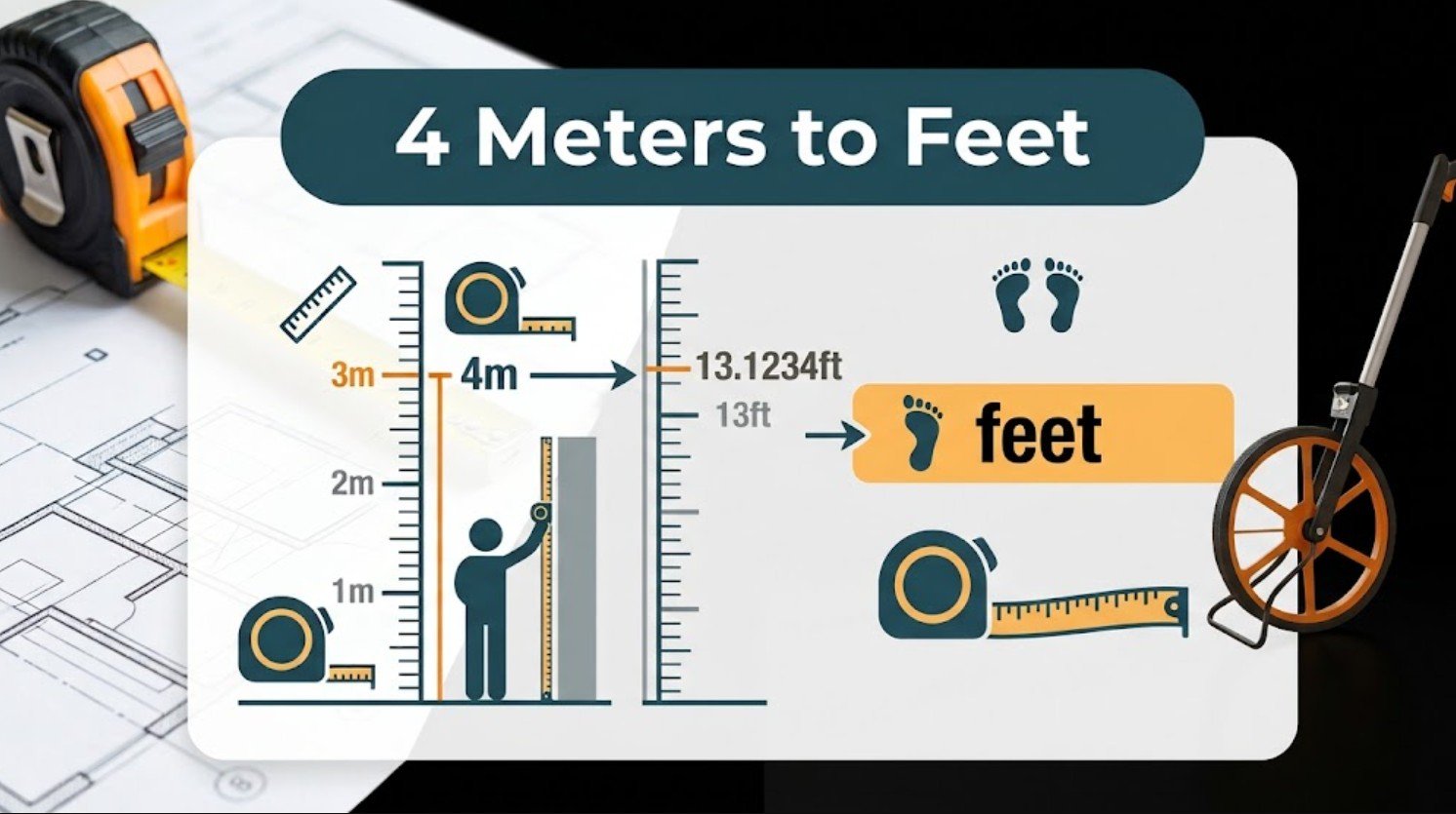 4 Meters to Feet
