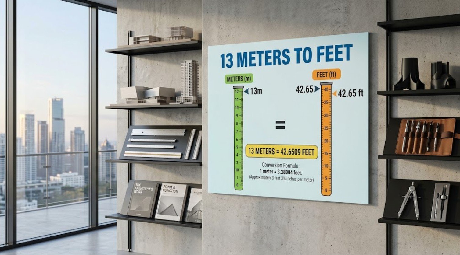 13 Meters to Feet