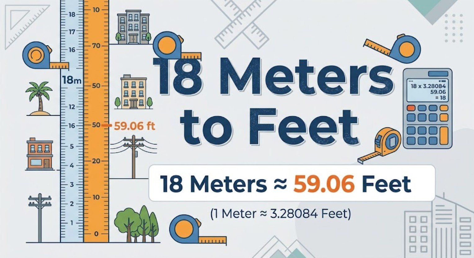 18 Meters to Feet