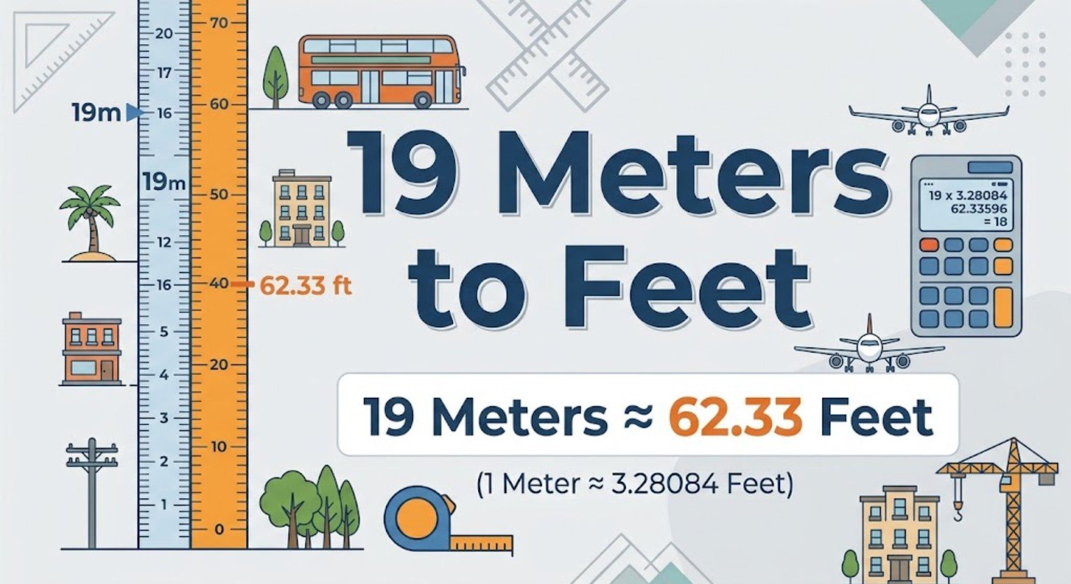 19 Meters to Feet