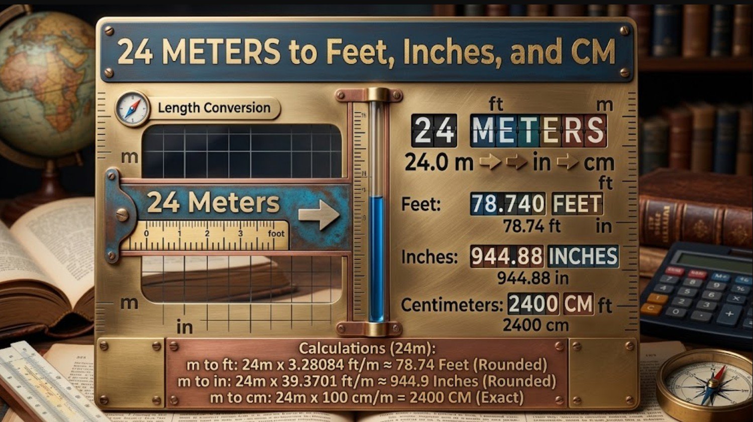 24 Meters to Feet