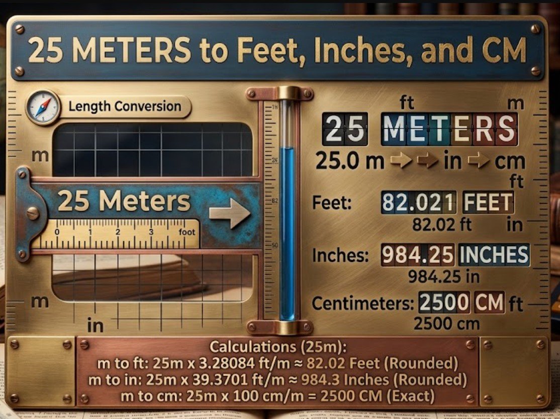 25 Meters to Feet