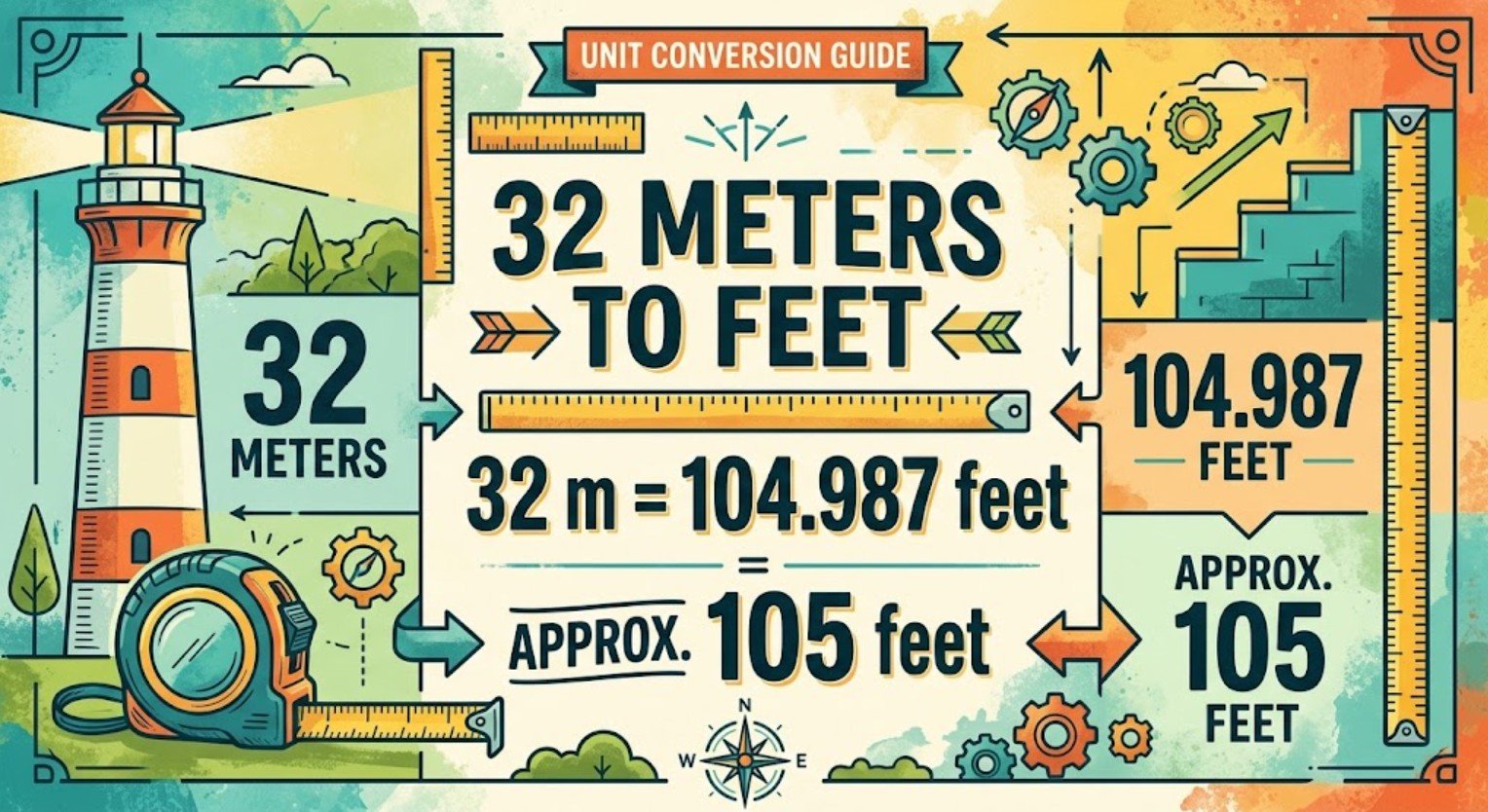 32 meters to feet