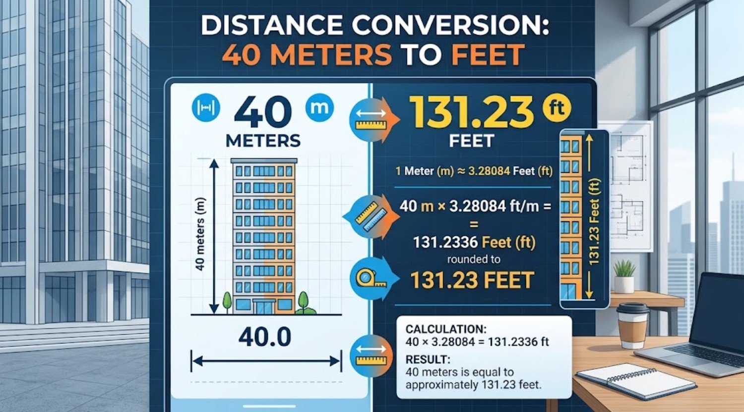 40 Meters to Feet