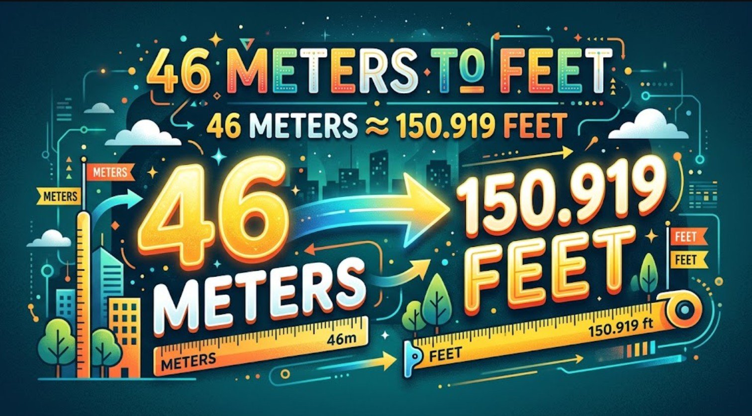 46 meters to feet
