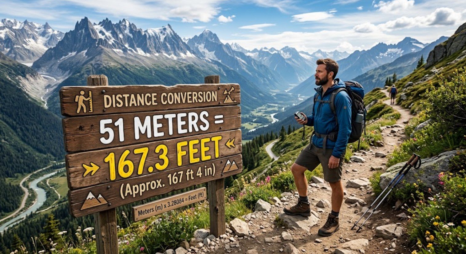 51 Meters to Feet