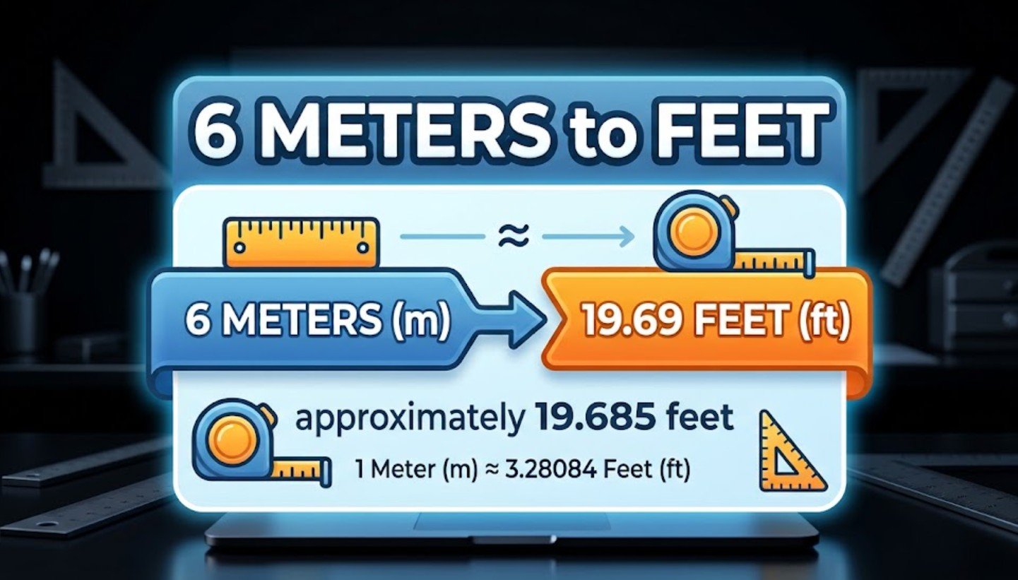 6 Meters to Feet