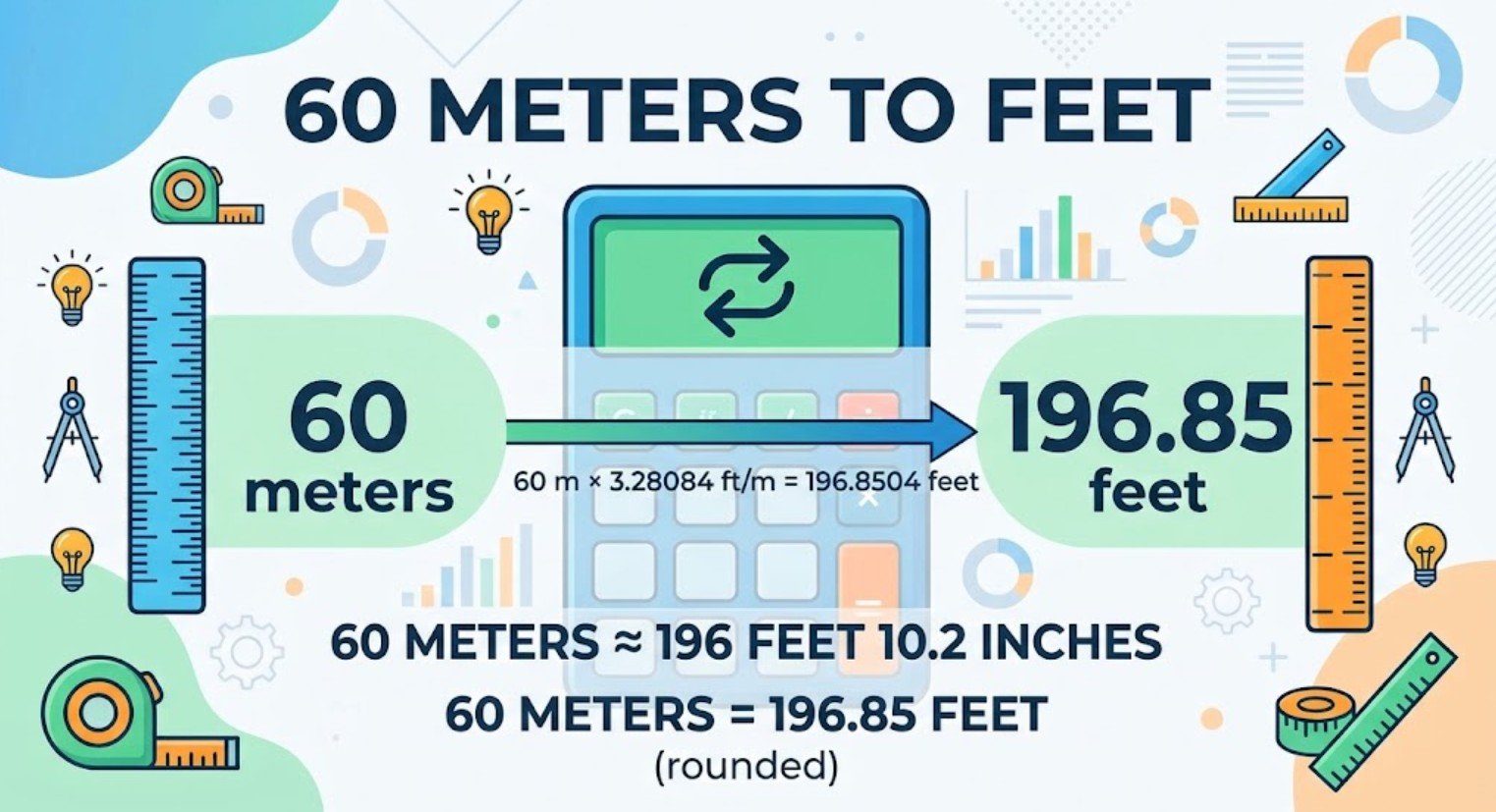 60 Meters to Feet