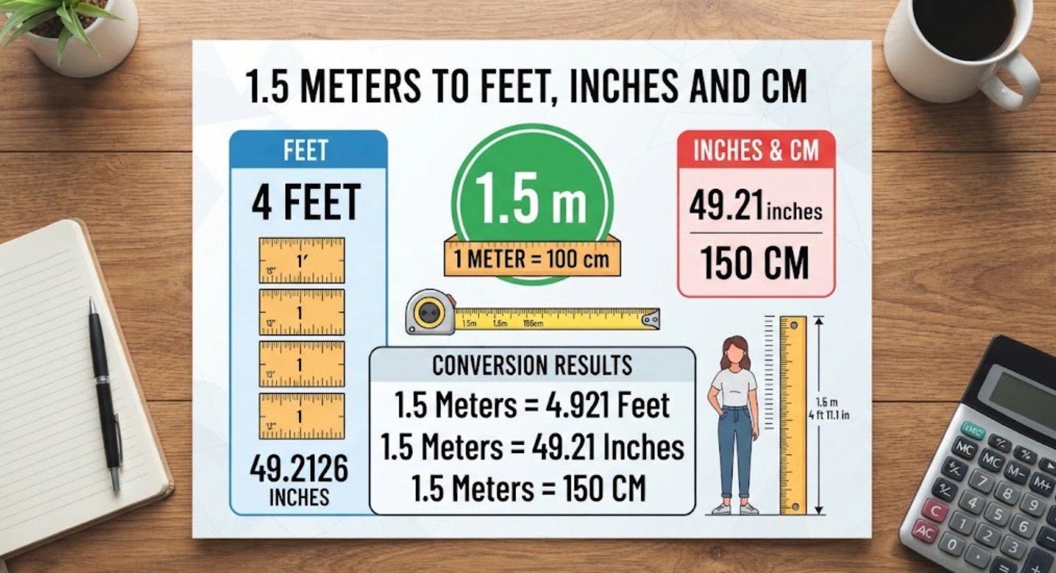 1.5 Meters to Feet