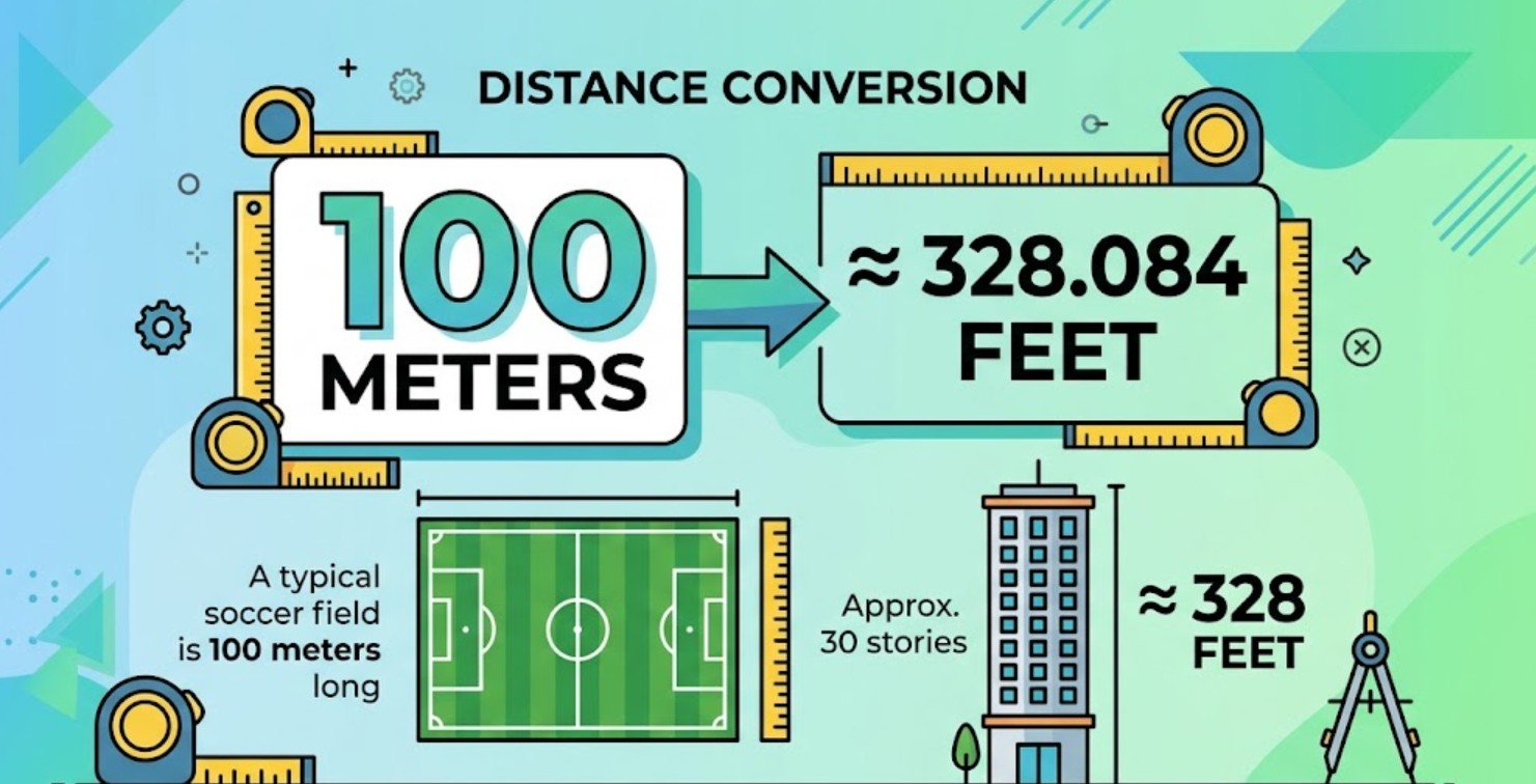 100 Meters to Feet