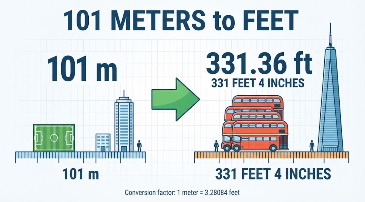 101 Meters to Feet