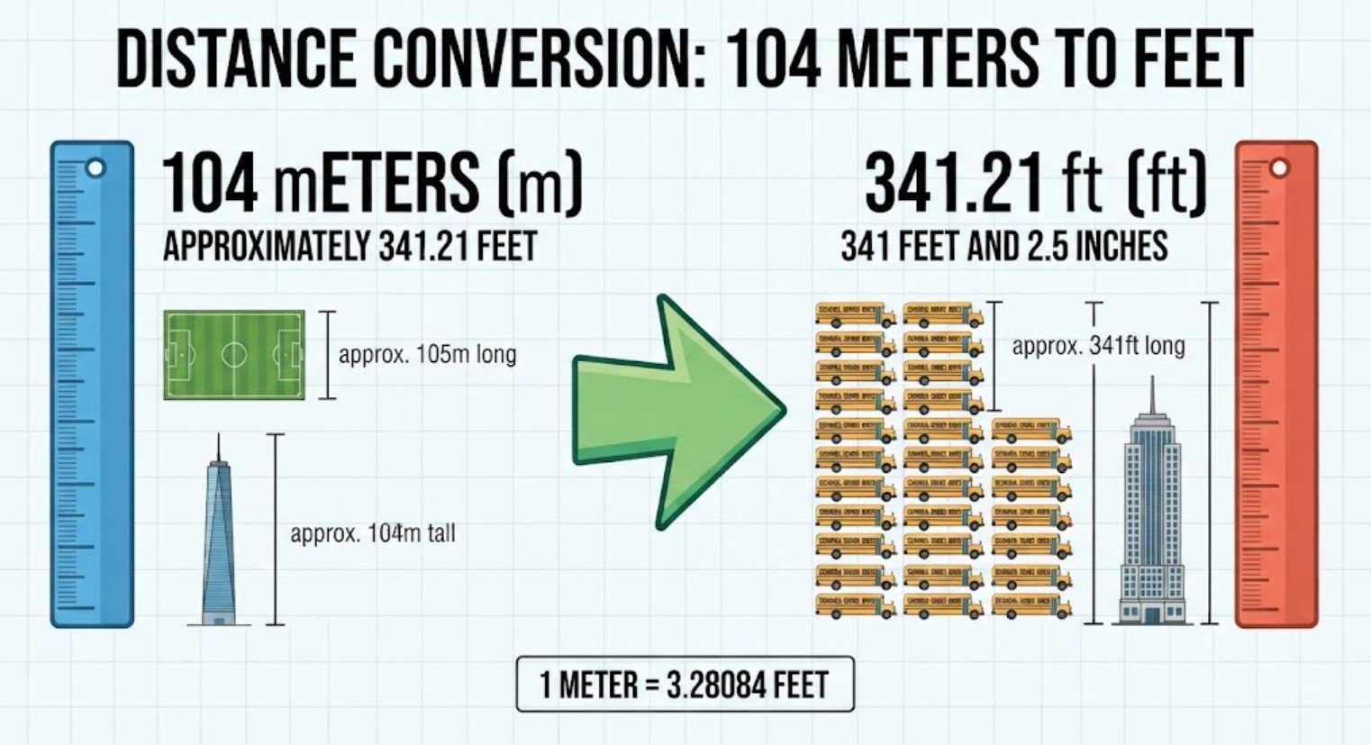 104 Meters to Feet