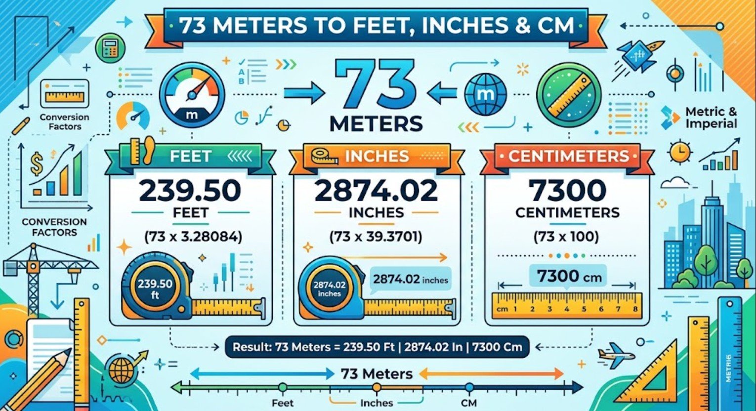 73 Meters to Feet