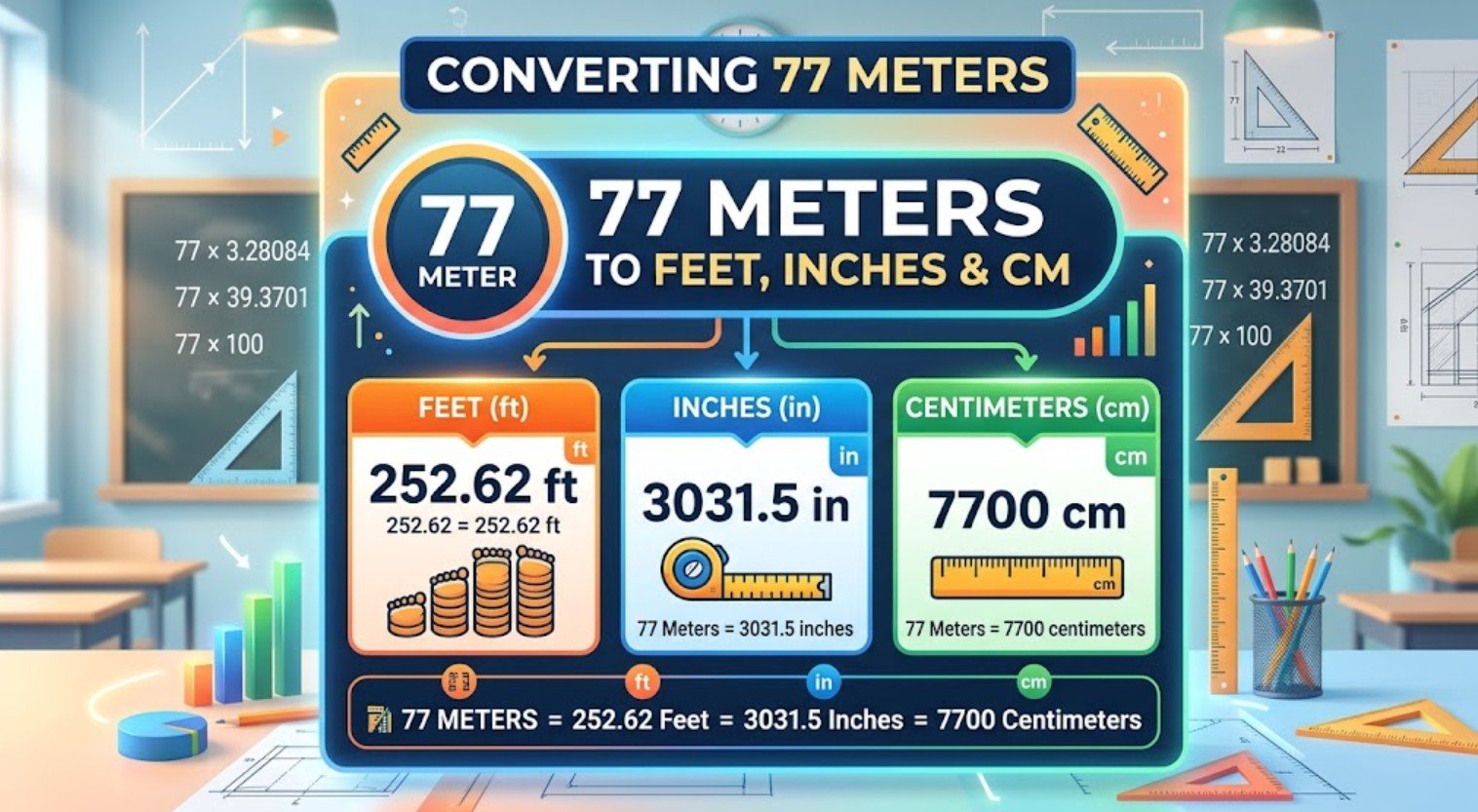 77 Meters to Feet