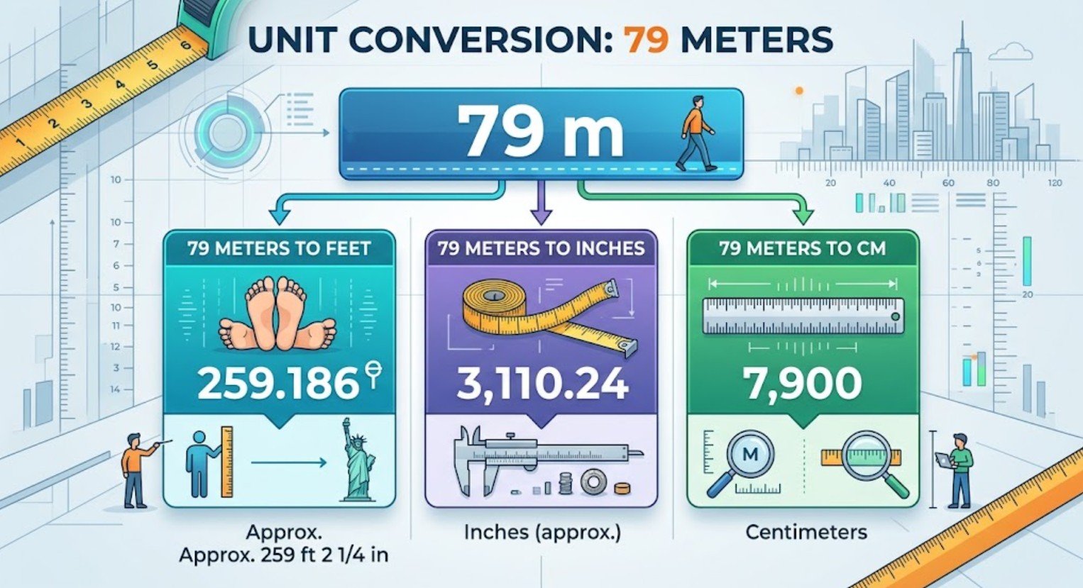 79 Meters to Feet