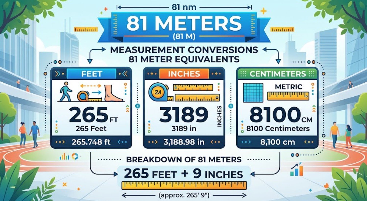 81 Meters to Feet