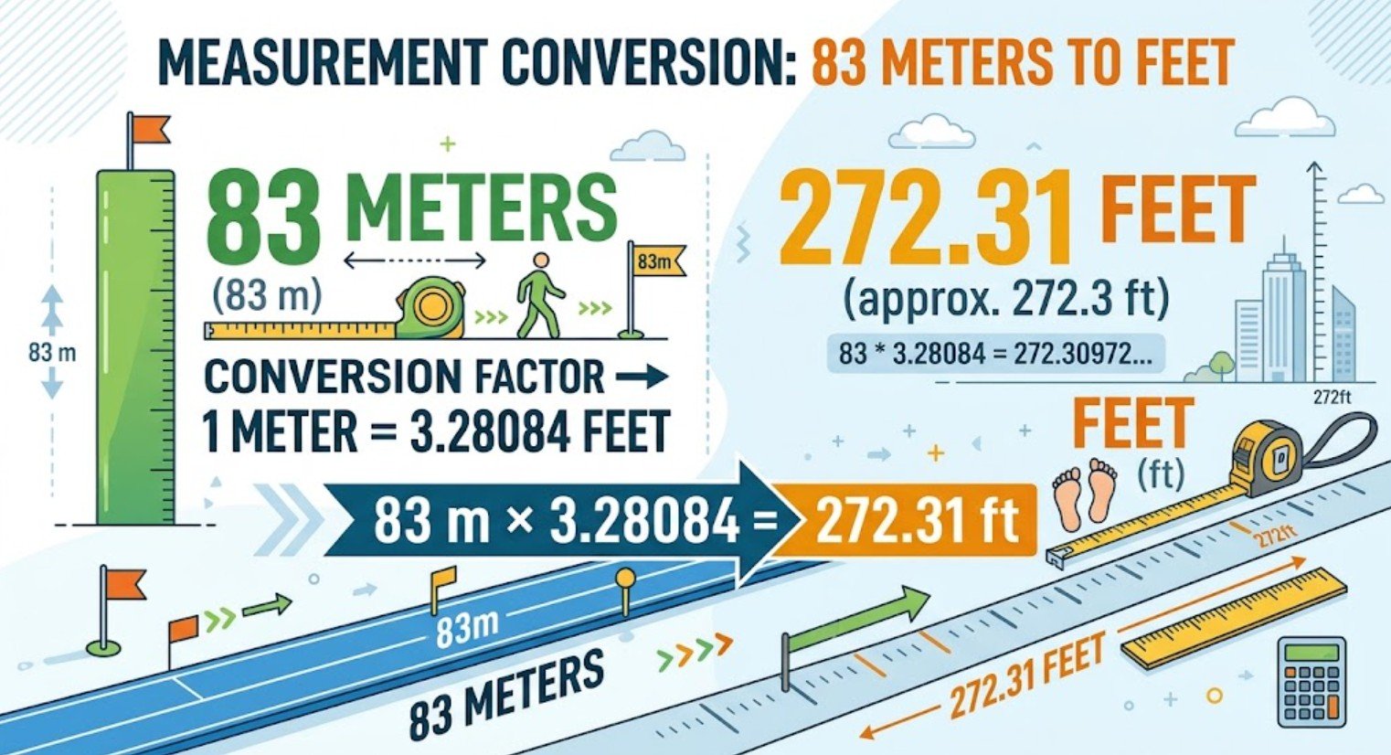 83 Meters to Feet