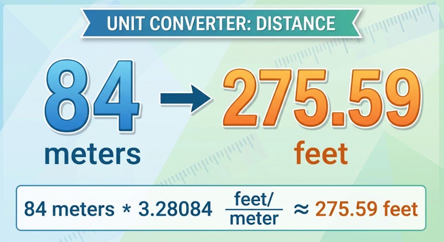 84 meters to feet