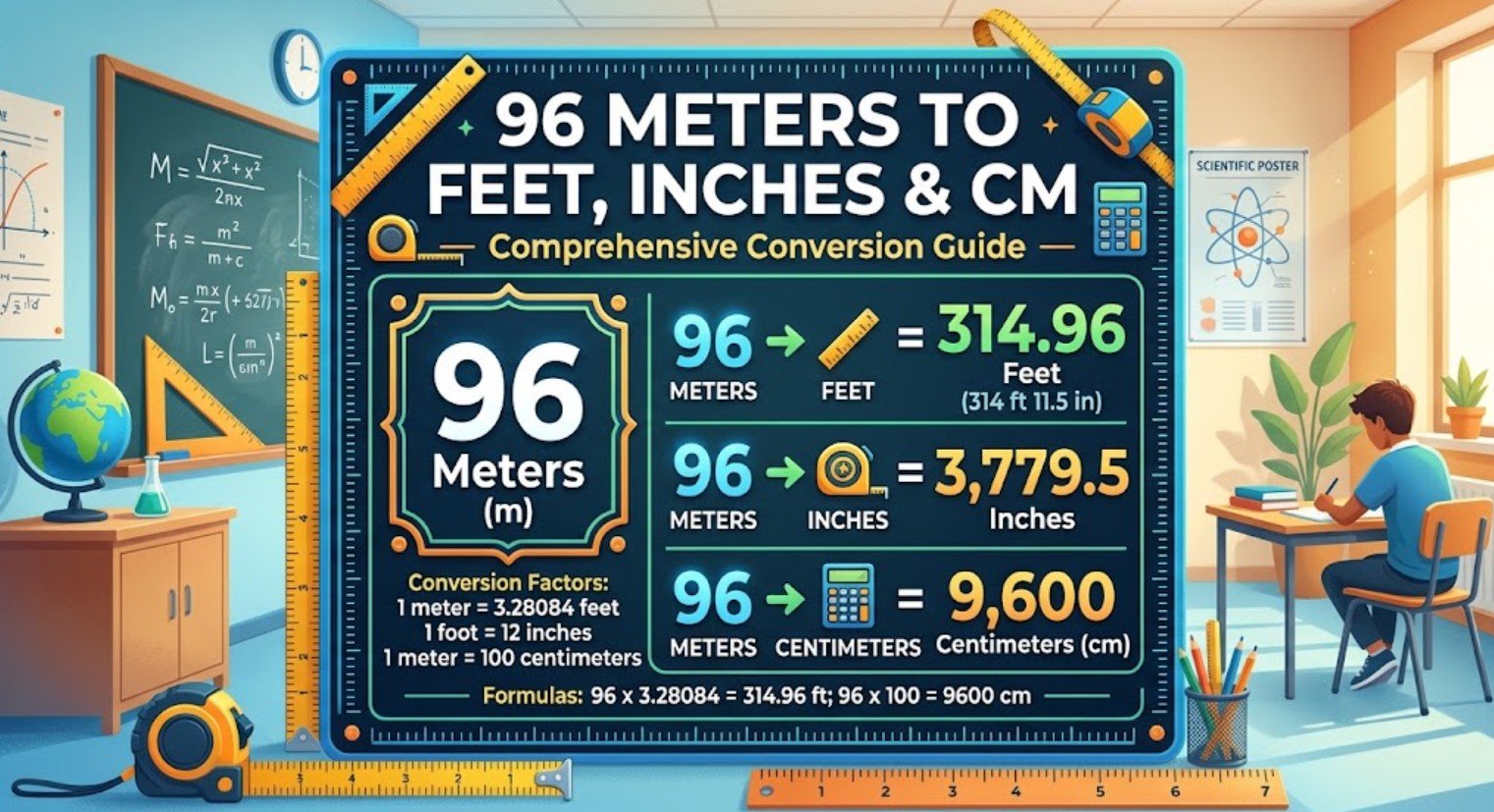 96 Meters to Feet
